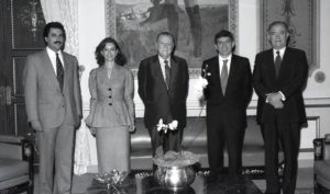 1994. Mayo, 6. Visita oficial del presidente de Colombia, César Gaviria, a Venezuela. Palacio de Miraflores.