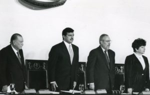 1998. Enero, 23. En el Congreso Nacional, Cristóbal Fernández Daló, Ramón Guillermo Aveledo y Cecilia Sosa Gómez.