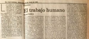 Rafael Caldera - 1989. Junio, 28. El trabajo humano
