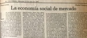 Rafael Caldera - 1990. Julio, 18. ALA El Universal La economía social de mercado