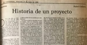 Rafael Caldera - 1990. Junio, 27. ALA El Universal Historia de un proyecto