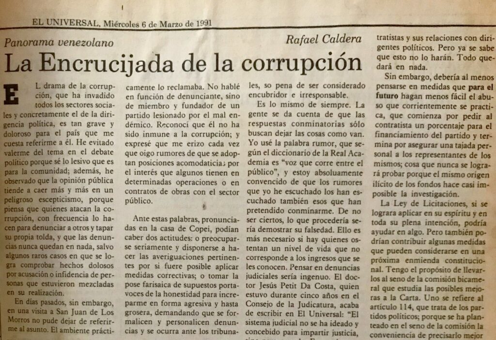 La encrucijada de la corrupción