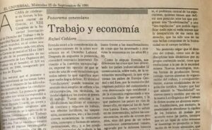 Rafael Caldera - 1991. Septiembre, 25. ALA El Universal Trabajo y economía