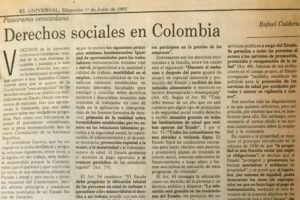 Rafael Caldera - ALA El Universal Derechos sociales en Colombia