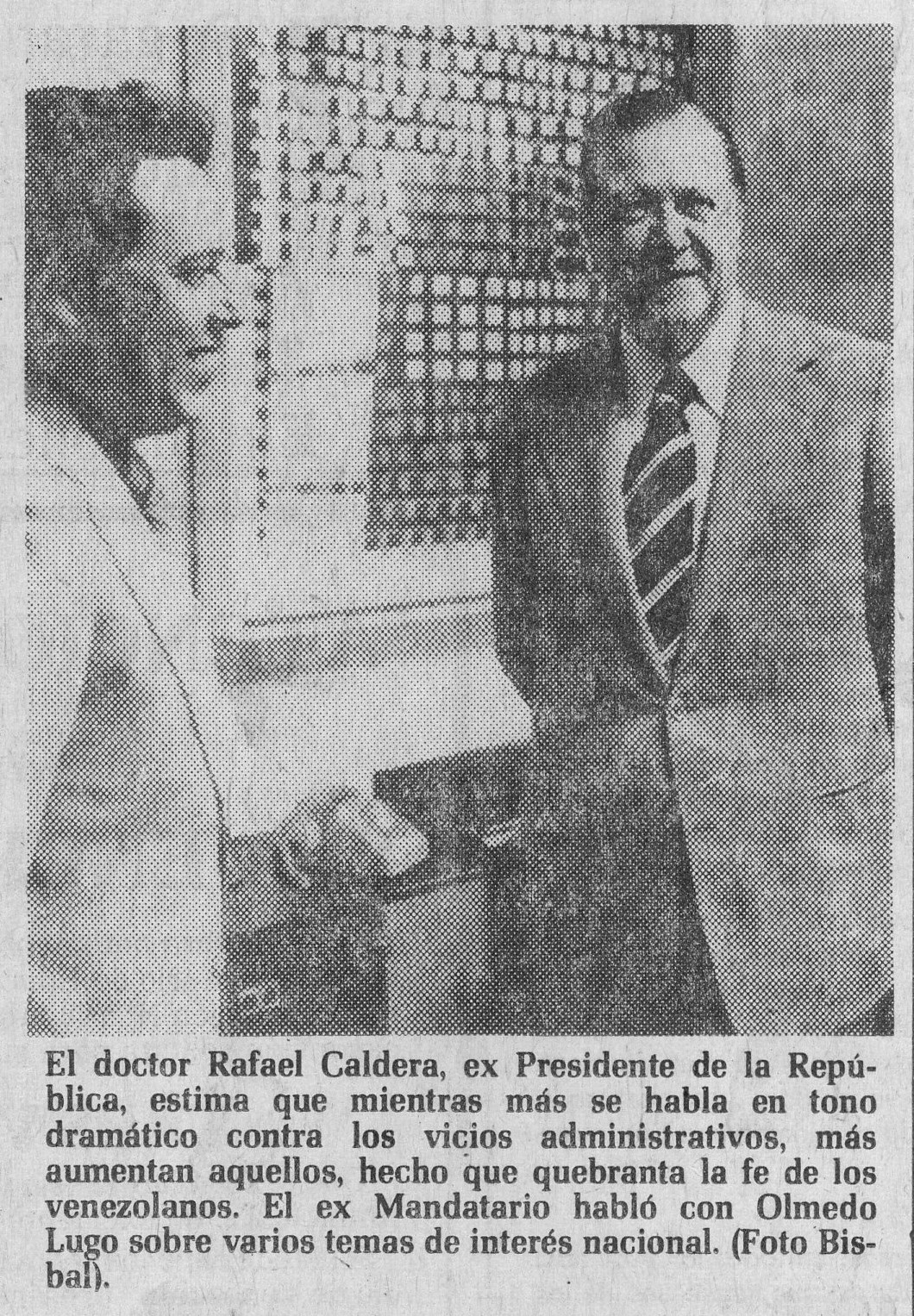 1977. Mayo, 17. El afán por el lucro desmedido y el escepticismo son los grandes enemigos de la democracia