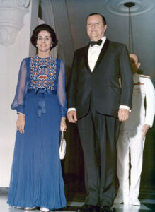 1973. Julio, 13. Recepción de gala al presidente de Bolivia, Hugo Banzer, en la Casa Amarilla de Caracas.