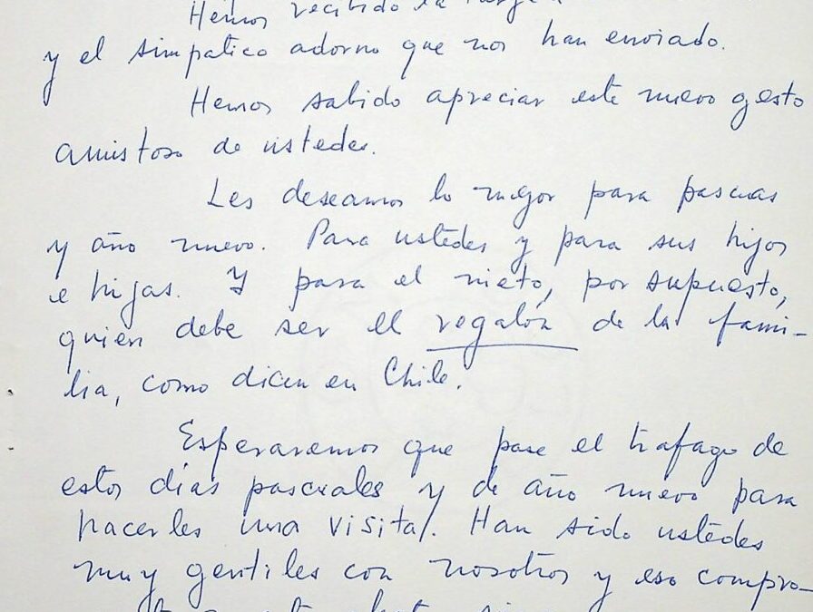 1973. Diciembre, 21. Carta de Rómulo Betancourt a Rafael y Alicia Caldera