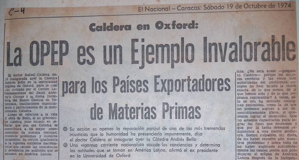 Página C-4 de El Nacional, sábado 19 de octubre de 1974. 