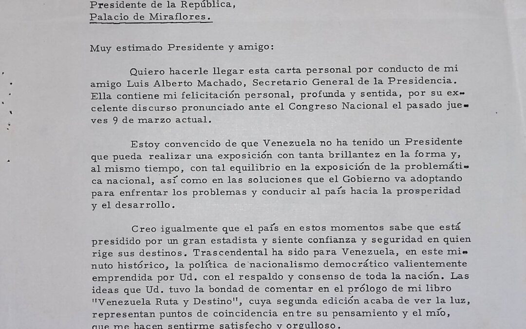 1972. Marzo, 17. Carta de Carlos Acedo Mendoza