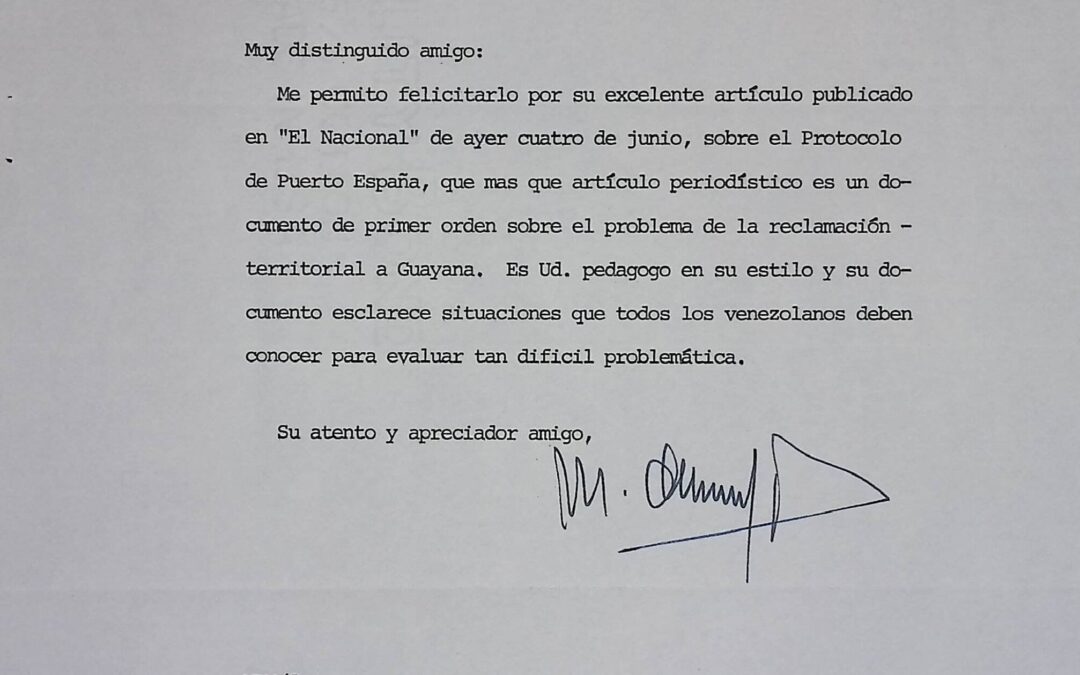 1981. Junio, 5. Carta de Manuel Acedo Mendoza