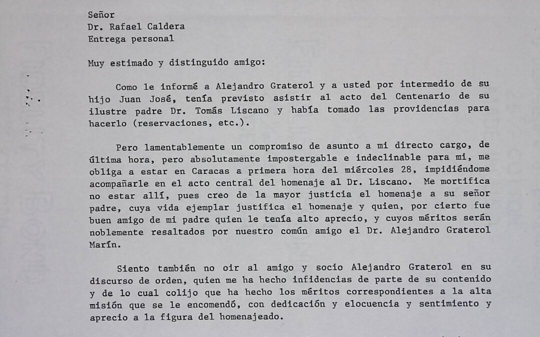 1985. Agosto, 23. Carta de Manuel Acedo Mendoza