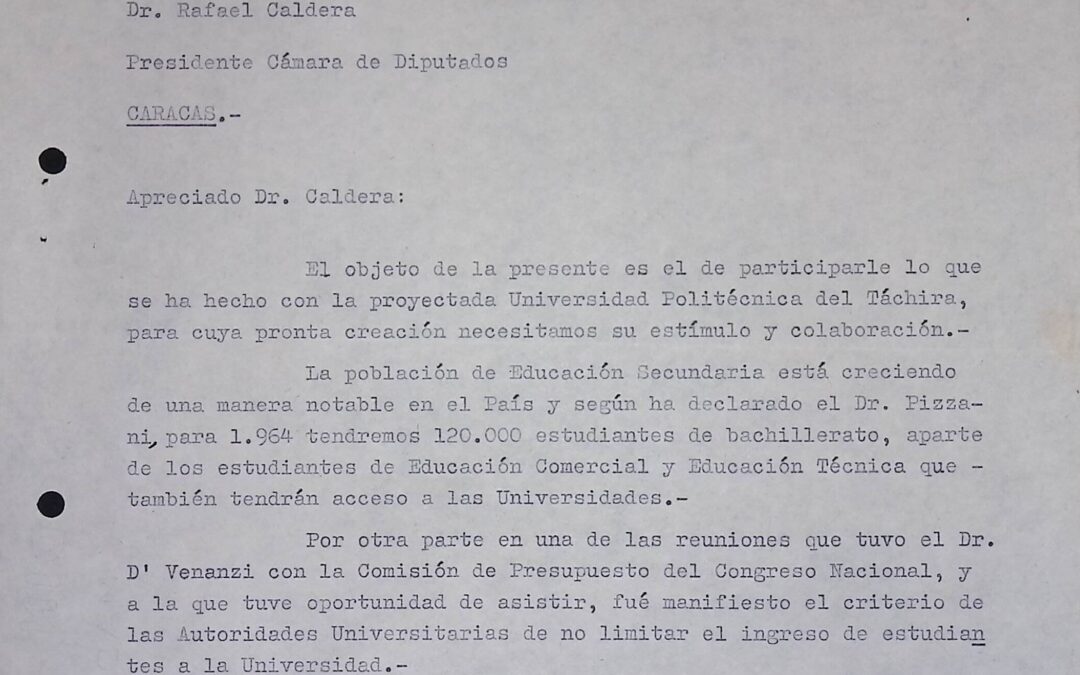 1960. Junio, 23. Carta de Valmore Acevedo Amaya a Rafael Caldera