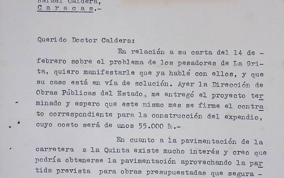 1963. Marzo, 8. Carta de Valmore Acevedo Amaya a Rafael Caldera