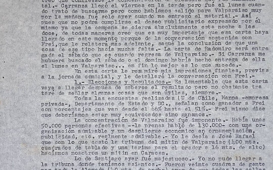 1964. Septiembre, 2. Carta de Enrique Acevedo Berti