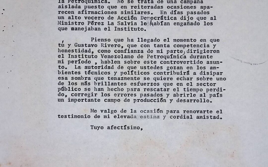 1977. Febrero, 14. Carta de Rafael Caldera a Eduardo Acosta Hermoso