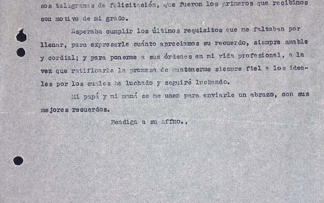 1939. Mayo, 15. Carta de Rafael Caldera a Monseñor Gregorio Adam