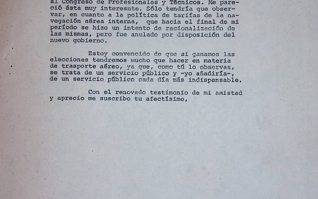 1978. Mayo, 29. Carta de Rafael Caldera a Francico G. Aguerrevere