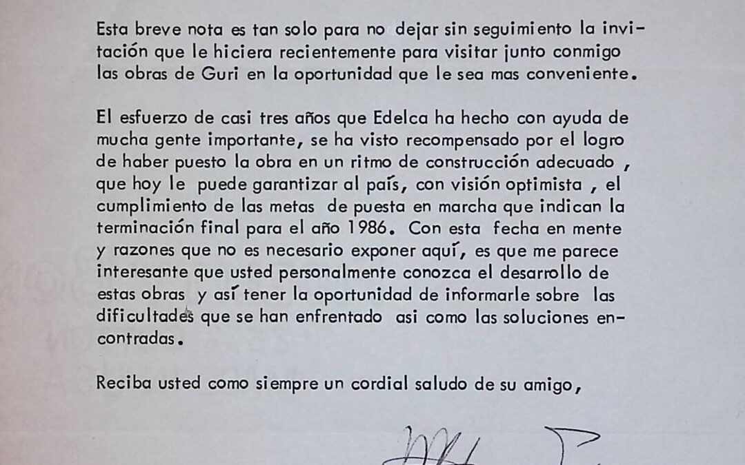 1982. Abril, 14. Carta de Francisco G. Aguerrevere