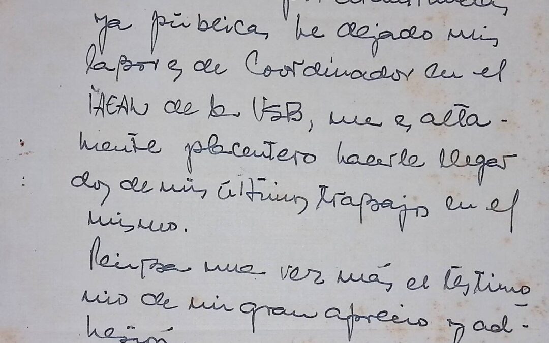 1977. Enero, 10. Nota de Asdrúbal Aguiar