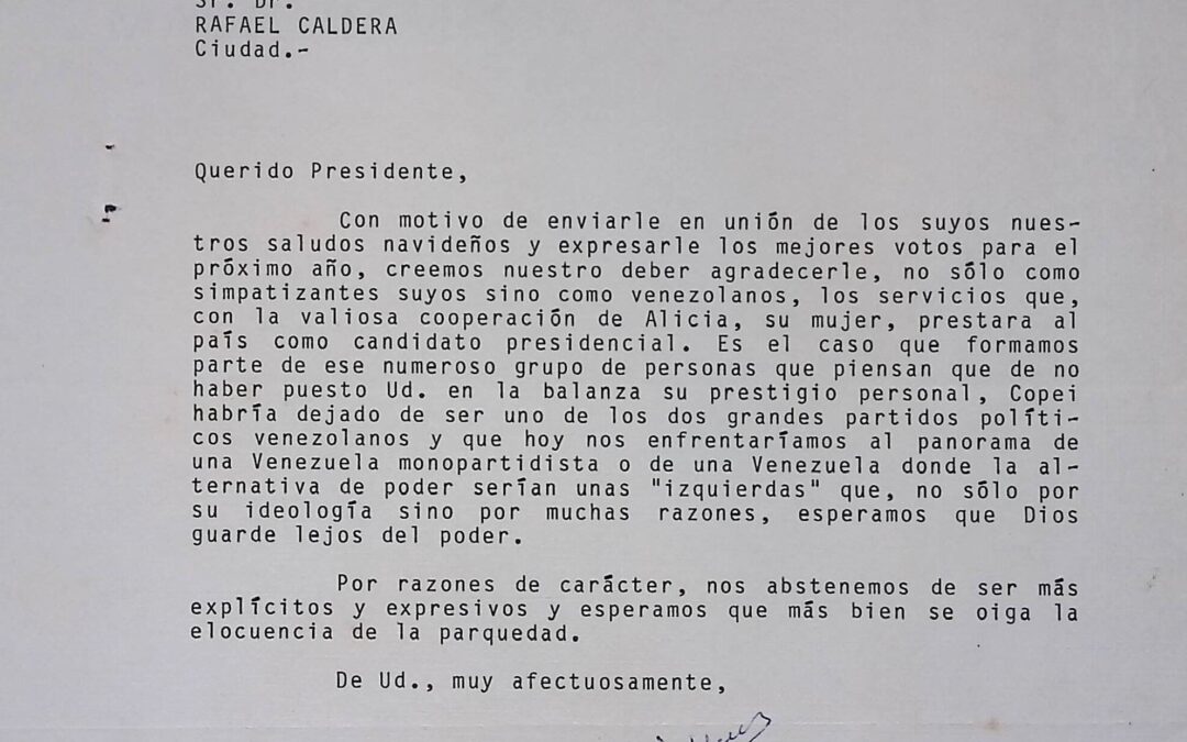 1983. Diciembre, 20. Carta de José Luis Aguilar Gorrondona