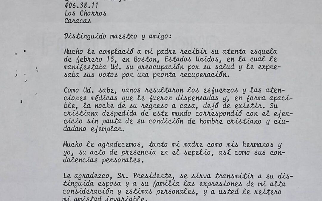 Dao, Edgar A. – 1984. Abril, 16. Agradecimiento de la solidaridad ante la última enfermedad y fallecimiento de su padre, N. D. Dao